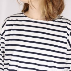 画像17: M.B.L. REGULAR STRIPE L/SL DROP SHOULDER BASQUE SHIRT 2色 (17)