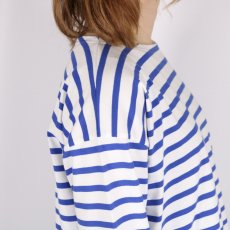 画像9: M.B.L. REGULAR STRIPE L/SL DROP SHOULDER BASQUE SHIRT 2色 (9)