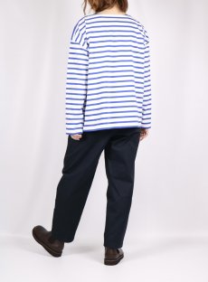 画像6: M.B.L. REGULAR STRIPE L/SL DROP SHOULDER BASQUE SHIRT 2色 (6)