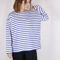 画像7: M.B.L. REGULAR STRIPE L/SL DROP SHOULDER BASQUE SHIRT 2色 (7)