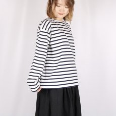 画像11: M.B.L. REGULAR STRIPE L/SL DROP SHOULDER BASQUE SHIRT 2色 (11)