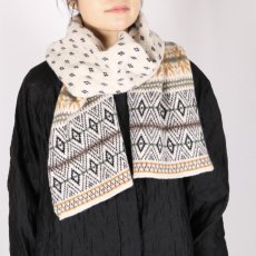 画像3: GLEN GORDON　LAMBSWOOL SNOW JACQUARD SCARF (3)