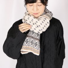 画像4: GLEN GORDON　LAMBSWOOL SNOW JACQUARD SCARF (4)