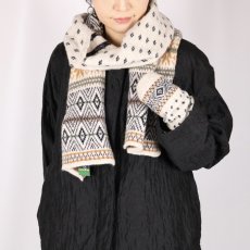 画像2: GLEN GORDON　LAMBSWOOL SNOW JACQUARD SCARF (2)