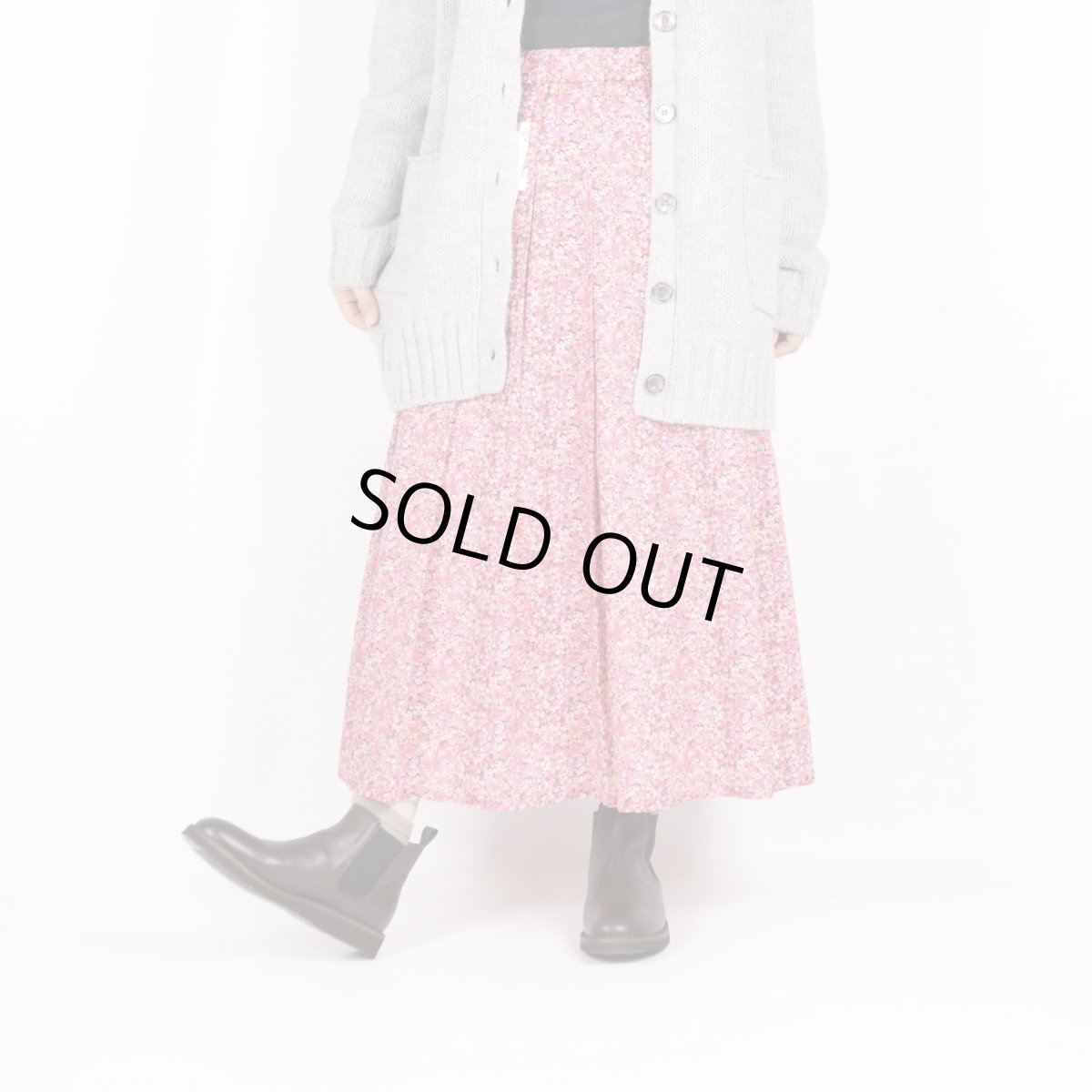 画像1: 30%OFF SALE！　Vent d’ouest　リバティ タナローン タックスカート　アリエッティ・バイオレット  (1)