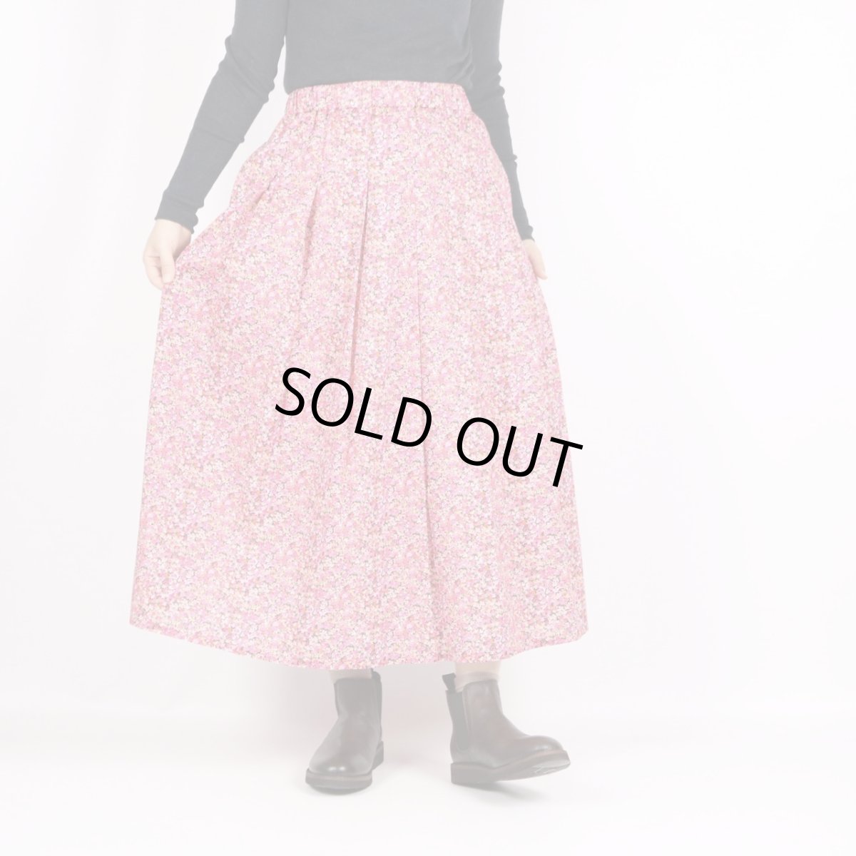 画像5: 30%OFF SALE！　Vent d’ouest　リバティ タナローン タックスカート　アリエッティ・バイオレット  (5)