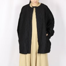 画像22: maison de soil QUILTED HAND WOVEN COTTON SILK PLAIN C-NECK RAGLAN HALF COAT 2色 (22)