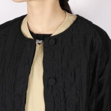 画像25: maison de soil QUILTED HAND WOVEN COTTON SILK PLAIN C-NECK RAGLAN HALF COAT 2色 (25)