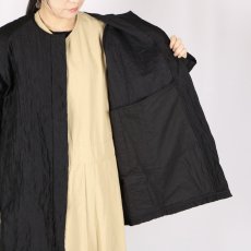 画像21: maison de soil QUILTED HAND WOVEN COTTON SILK PLAIN C-NECK RAGLAN HALF COAT 2色 (21)