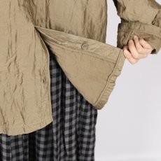 画像14: maison de soil QUILTED HAND WOVEN COTTON SILK PLAIN C-NECK RAGLAN HALF COAT 2色 (14)