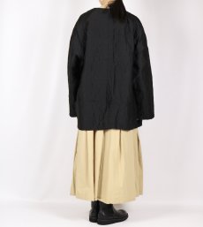 画像20: maison de soil QUILTED HAND WOVEN COTTON SILK PLAIN C-NECK RAGLAN HALF COAT 2色 (20)