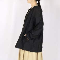 画像23: maison de soil QUILTED HAND WOVEN COTTON SILK PLAIN C-NECK RAGLAN HALF COAT 2色 (23)