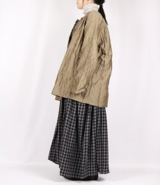 画像3: maison de soil QUILTED HAND WOVEN COTTON SILK PLAIN C-NECK RAGLAN HALF COAT 2色 (3)