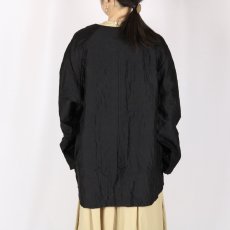 画像24: maison de soil QUILTED HAND WOVEN COTTON SILK PLAIN C-NECK RAGLAN HALF COAT 2色 (24)