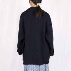 画像3: HTS HEAVY WEIGHT WOOL TWILL BALMACAAN SHORT COAT　ネイビー (3)
