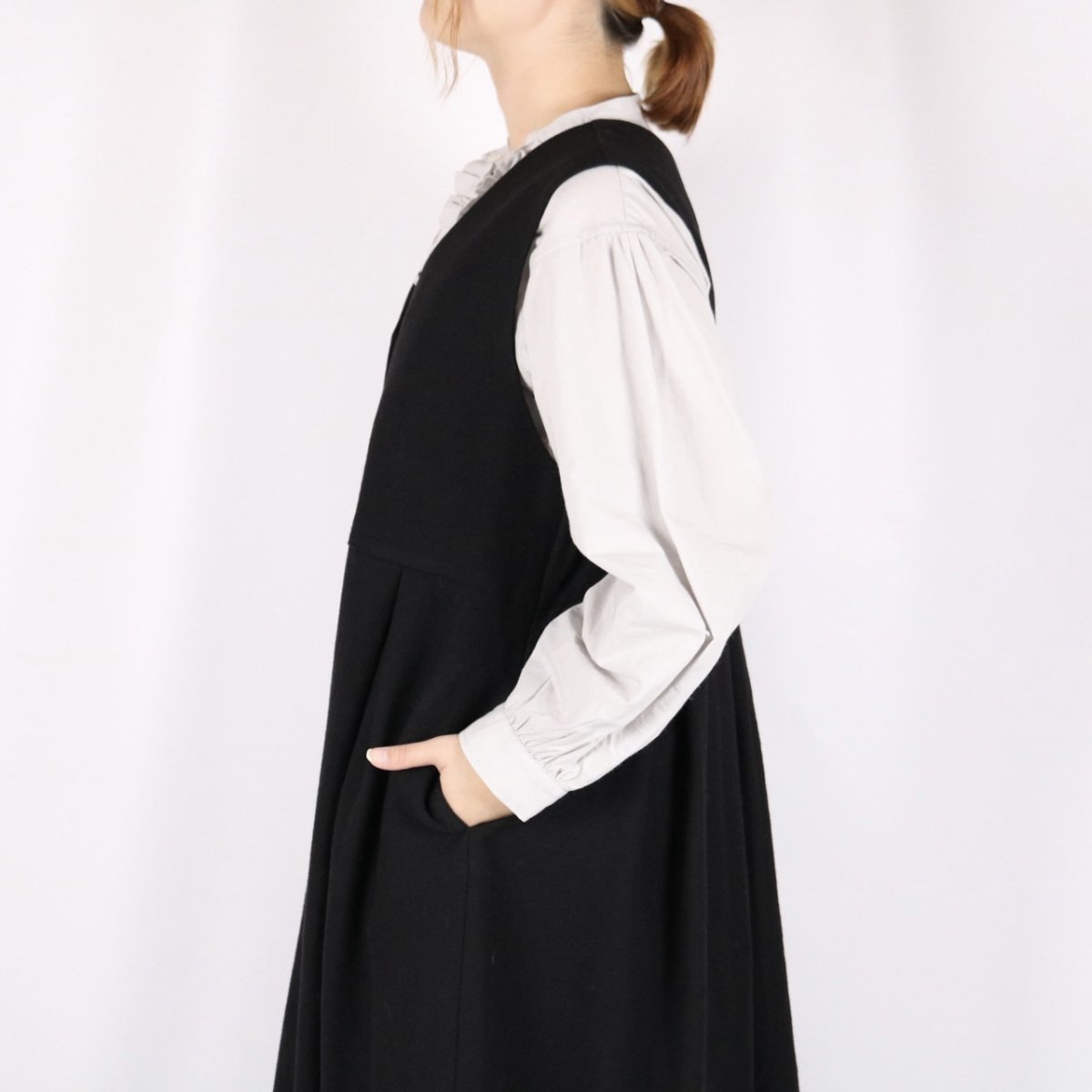 画像18: LUEUF タックジャンバースカート　2色 (18)