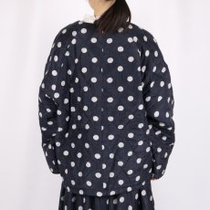 画像4: maison de soil PADDED SILK PRINT NO COLLAR DOUBLE JACKET 2色 (4)