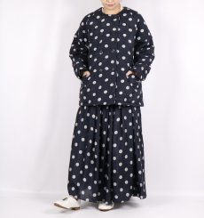 画像8: maison de soil PADDED SILK PRINT NO COLLAR DOUBLE JACKET 2色 (8)