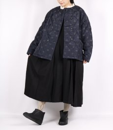 画像14: maison de soil PADDED SILK PRINT NO COLLAR DOUBLE JACKET 2色 (14)