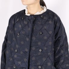 画像13: maison de soil PADDED SILK PRINT NO COLLAR DOUBLE JACKET 2色 (13)