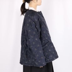 画像11: maison de soil PADDED SILK PRINT NO COLLAR DOUBLE JACKET 2色 (11)