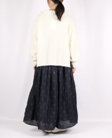 画像17: maison de soil  BANGALORE SILK DOT PRINT RAJASTHAN TUCK GATHERED SKIRT WITH LINING 2色 (17)