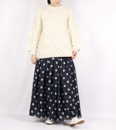 画像9: maison de soil  BANGALORE SILK DOT PRINT RAJASTHAN TUCK GATHERED SKIRT WITH LINING 2色 (9)