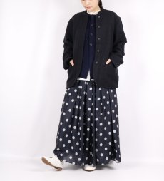 画像8: maison de soil  BANGALORE SILK DOT PRINT RAJASTHAN TUCK GATHERED SKIRT WITH LINING 2色 (8)