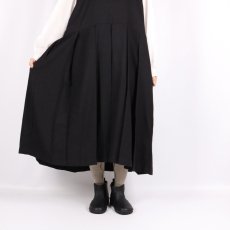 画像10: SOIL COTTON WOOL TWILL WEAVE PLAIN V-NECK PLEATS NO/SL DRESS (10)