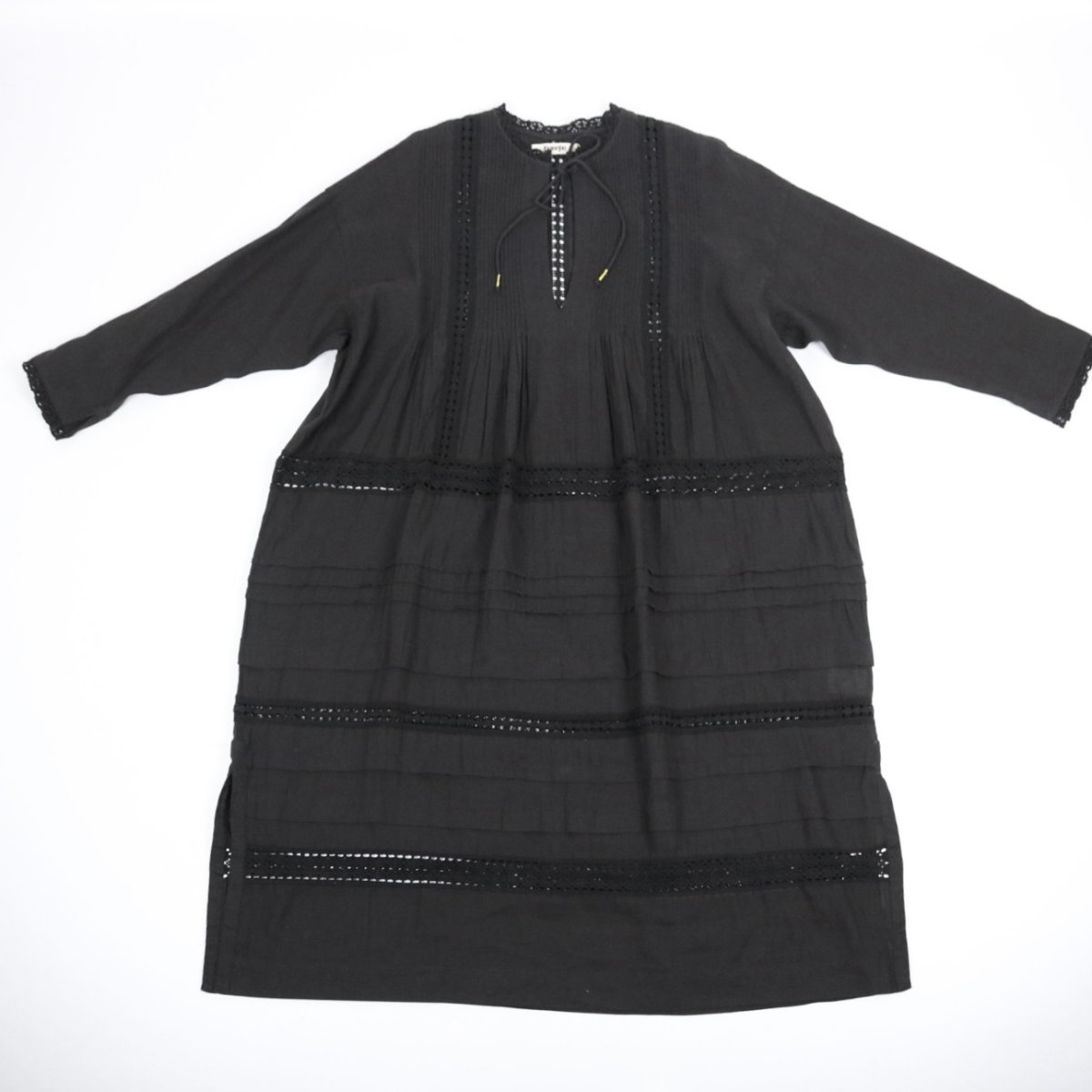 画像17: tumugu リネンコットンキャンバス　ワンピース 2色 (17)