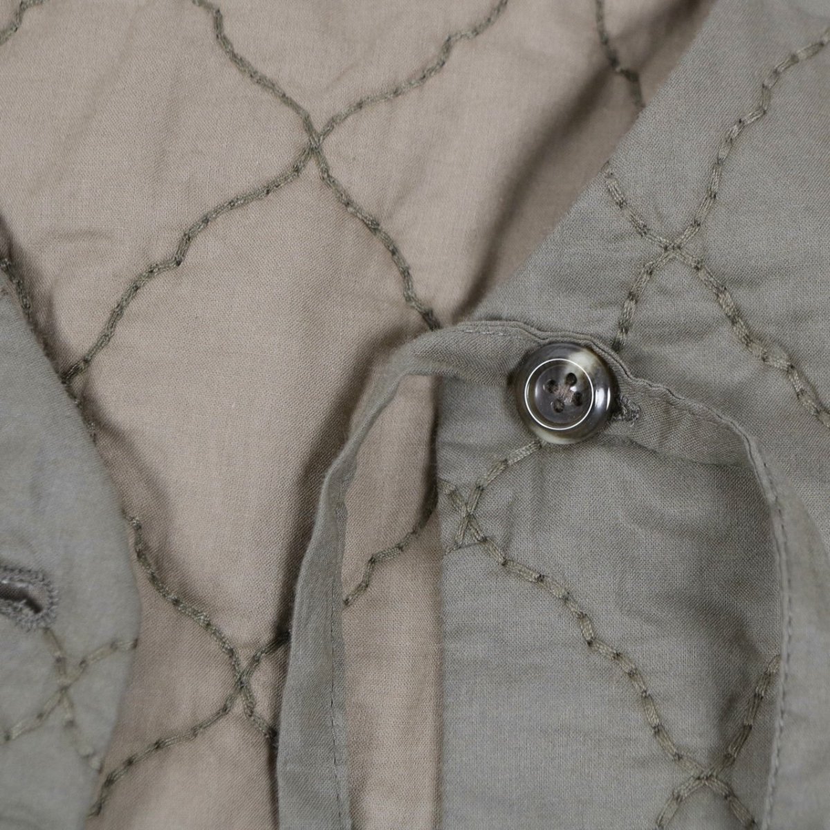 画像27: tukuroi 中わた刺繍キルティングＶネックベスト　3色 (27)