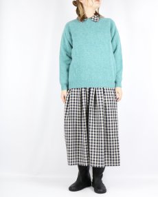 画像14: LUEUF  チェック タックスカート　GINGHAM BLUE (14)