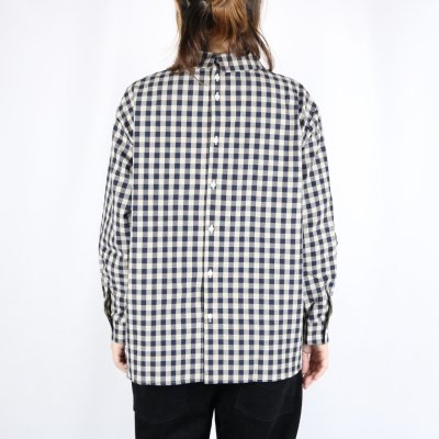 画像2: LUEUF  チェック バックボタン プルオーバー　GINGHAM BLUE