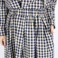 画像4: LUEUF  チェック タックスカート　GINGHAM BLUE (4)