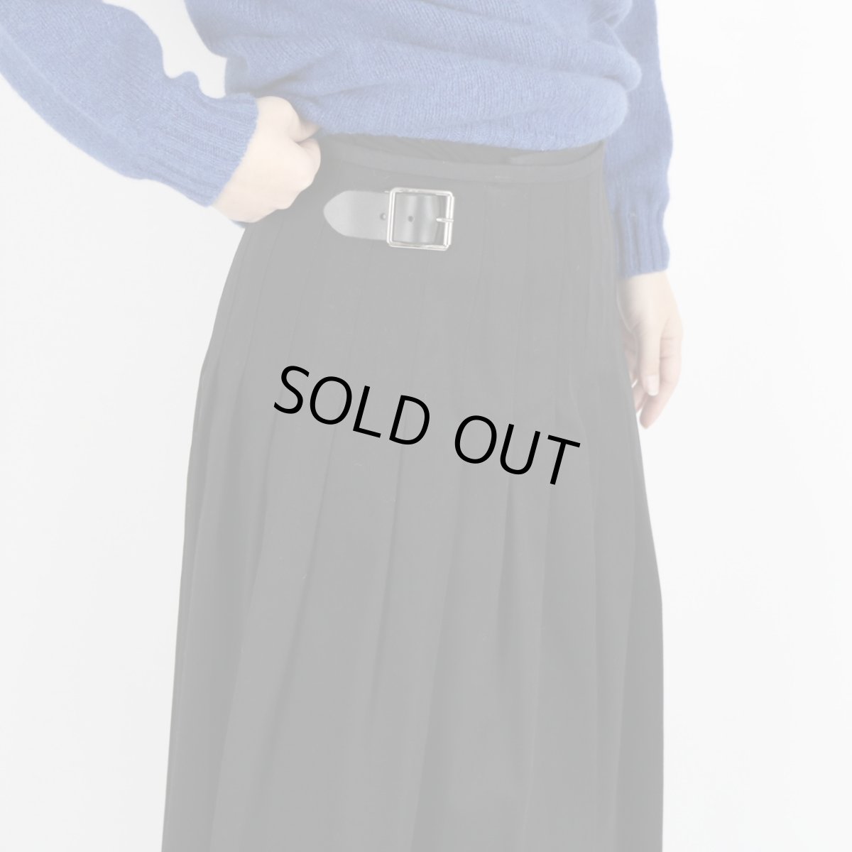画像10: O'neil of Dublin COTTON TWILL LOW WAIST PLEATS WRAP SKIRT LENGTH 80cm (WITH PIN) (10)