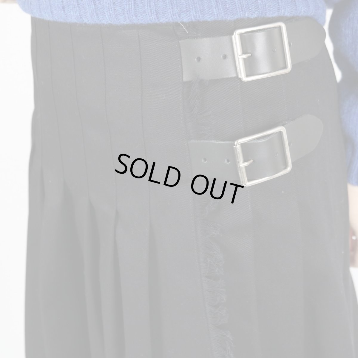 画像5: O'neil of Dublin COTTON TWILL LOW WAIST PLEATS WRAP SKIRT LENGTH 80cm (WITH PIN) (5)