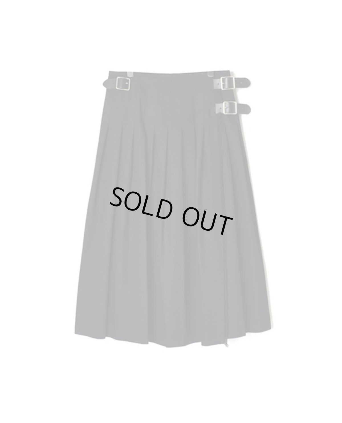 画像11: O'neil of Dublin COTTON TWILL LOW WAIST PLEATS WRAP SKIRT LENGTH 80cm (WITH PIN) (11)