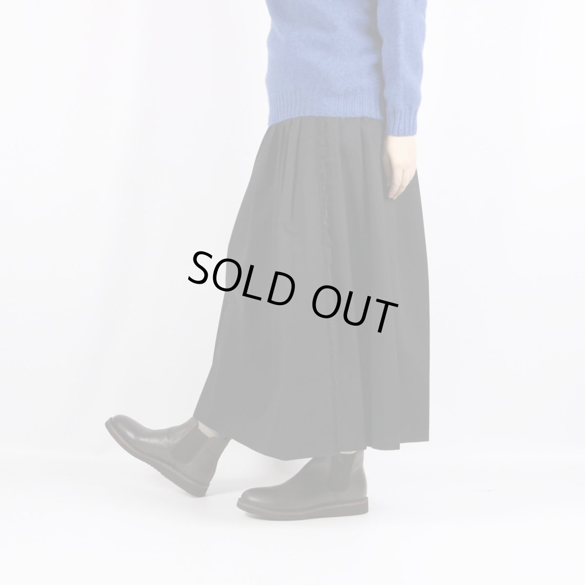 画像7: O'neil of Dublin COTTON TWILL LOW WAIST PLEATS WRAP SKIRT LENGTH 80cm (WITH PIN) (7)