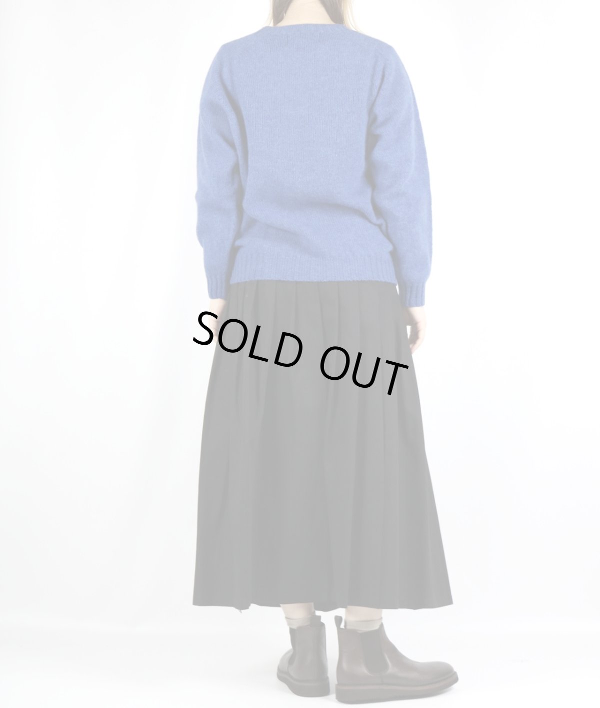 画像4: O'neil of Dublin COTTON TWILL LOW WAIST PLEATS WRAP SKIRT LENGTH 80cm (WITH PIN) (4)