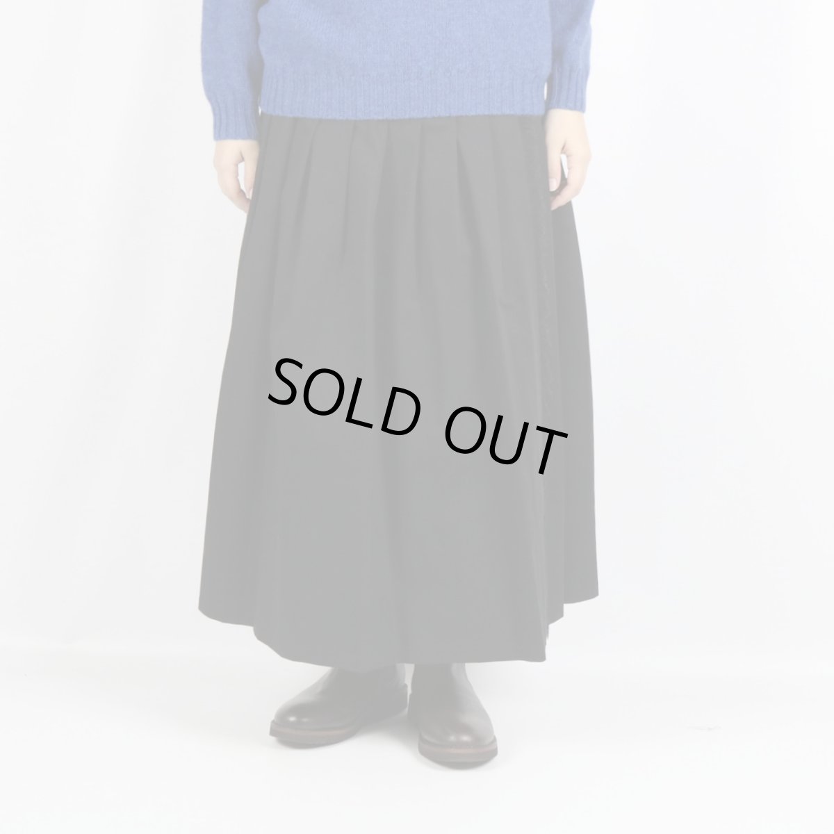 画像6: O'neil of Dublin COTTON TWILL LOW WAIST PLEATS WRAP SKIRT LENGTH 80cm (WITH PIN) (6)