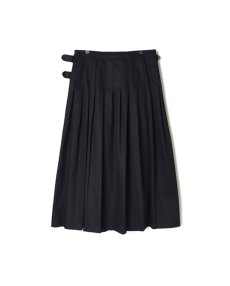 画像12: O'neil of Dublin COTTON TWILL LOW WAIST PLEATS WRAP SKIRT LENGTH 80cm (WITH PIN) (12)