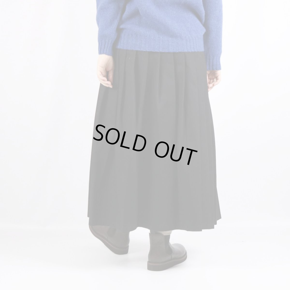 画像8: O'neil of Dublin COTTON TWILL LOW WAIST PLEATS WRAP SKIRT LENGTH 80cm (WITH PIN) (8)