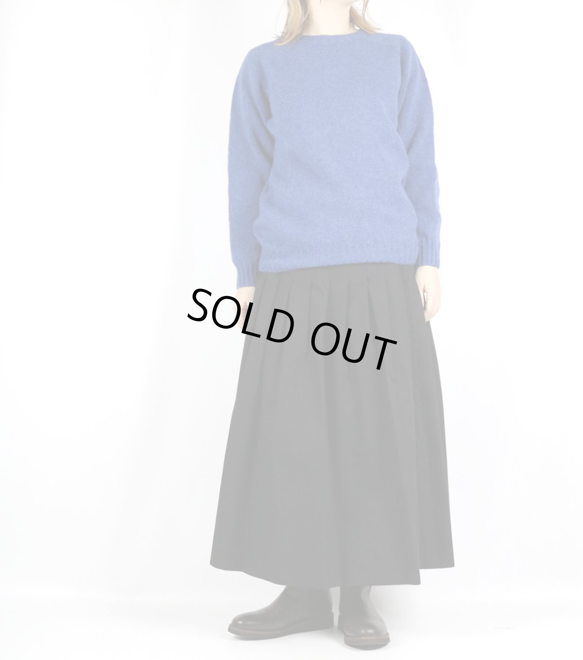 画像3: O'neil of Dublin COTTON TWILL LOW WAIST PLEATS WRAP SKIRT LENGTH 80cm (WITH PIN) (3)
