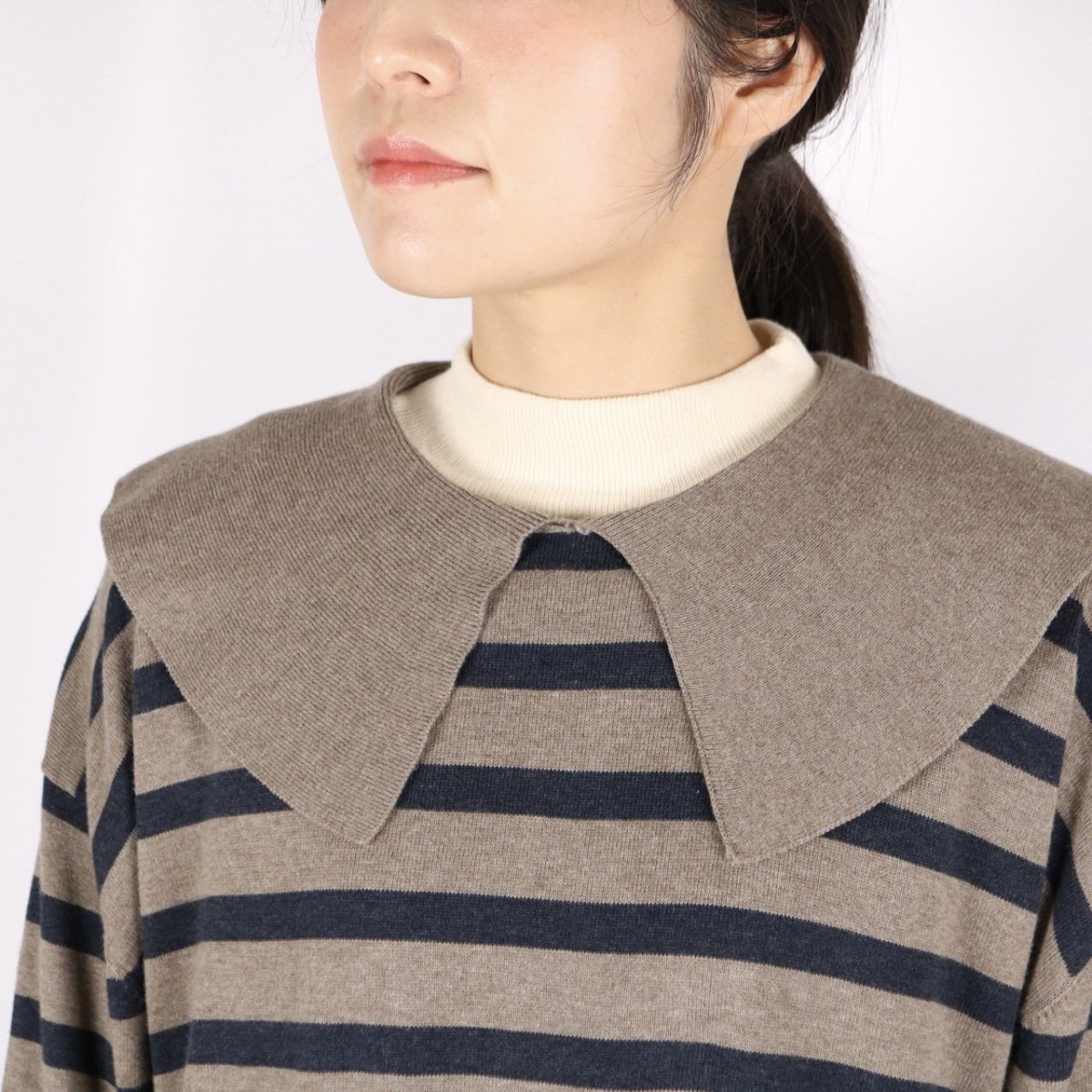 画像28: tumugu　コットンリブニット ハイネック  12色 (28)