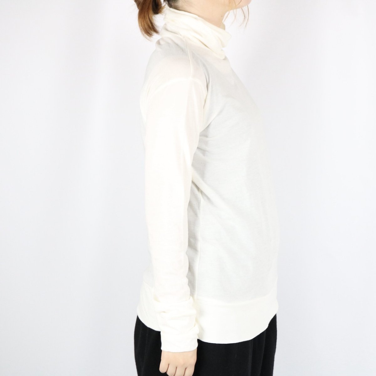 画像27: tumugu  フェザリーコットン天竺タートルネック長袖   7色 (27)