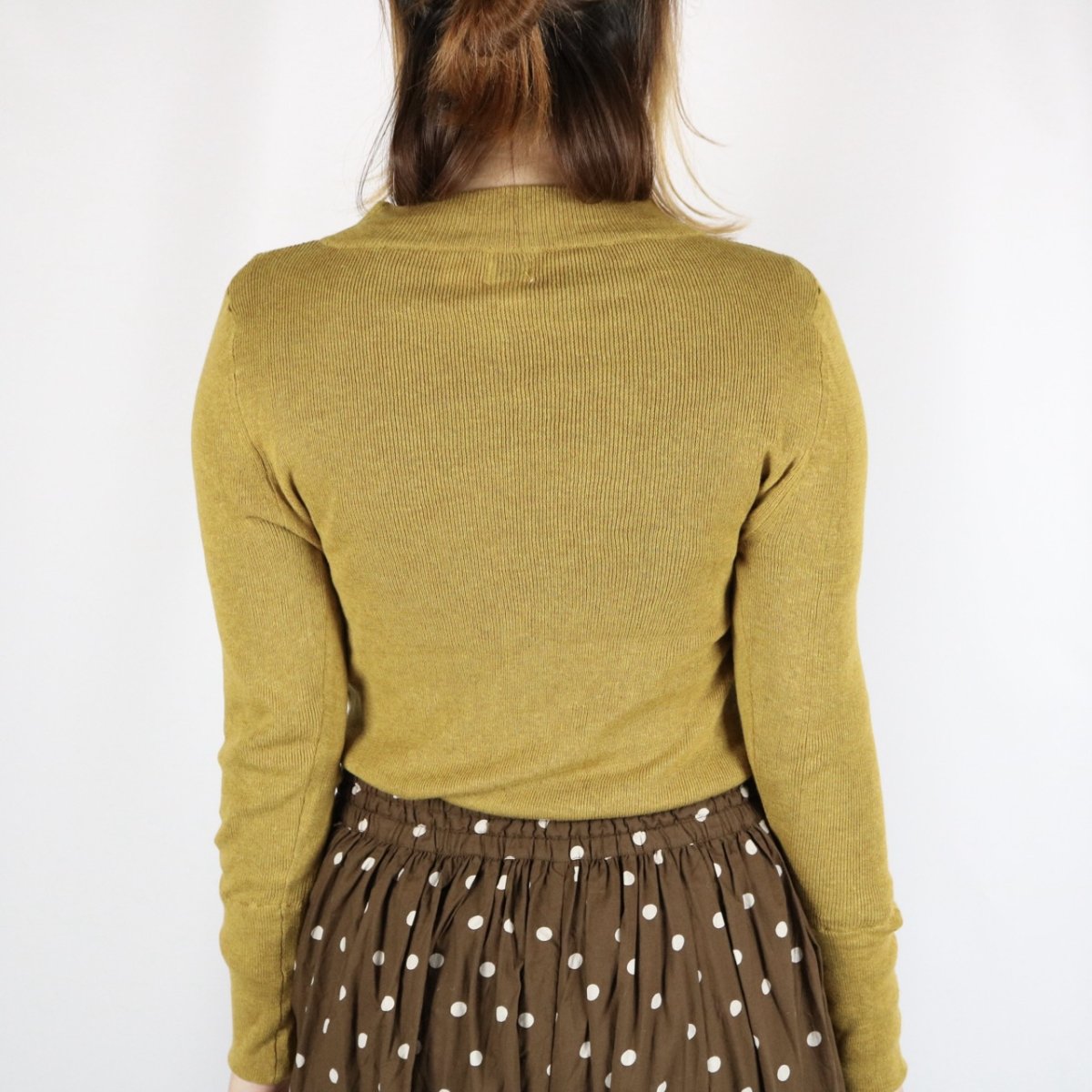 画像15: tumugu　コットンリブニット ハイネック  12色 (15)