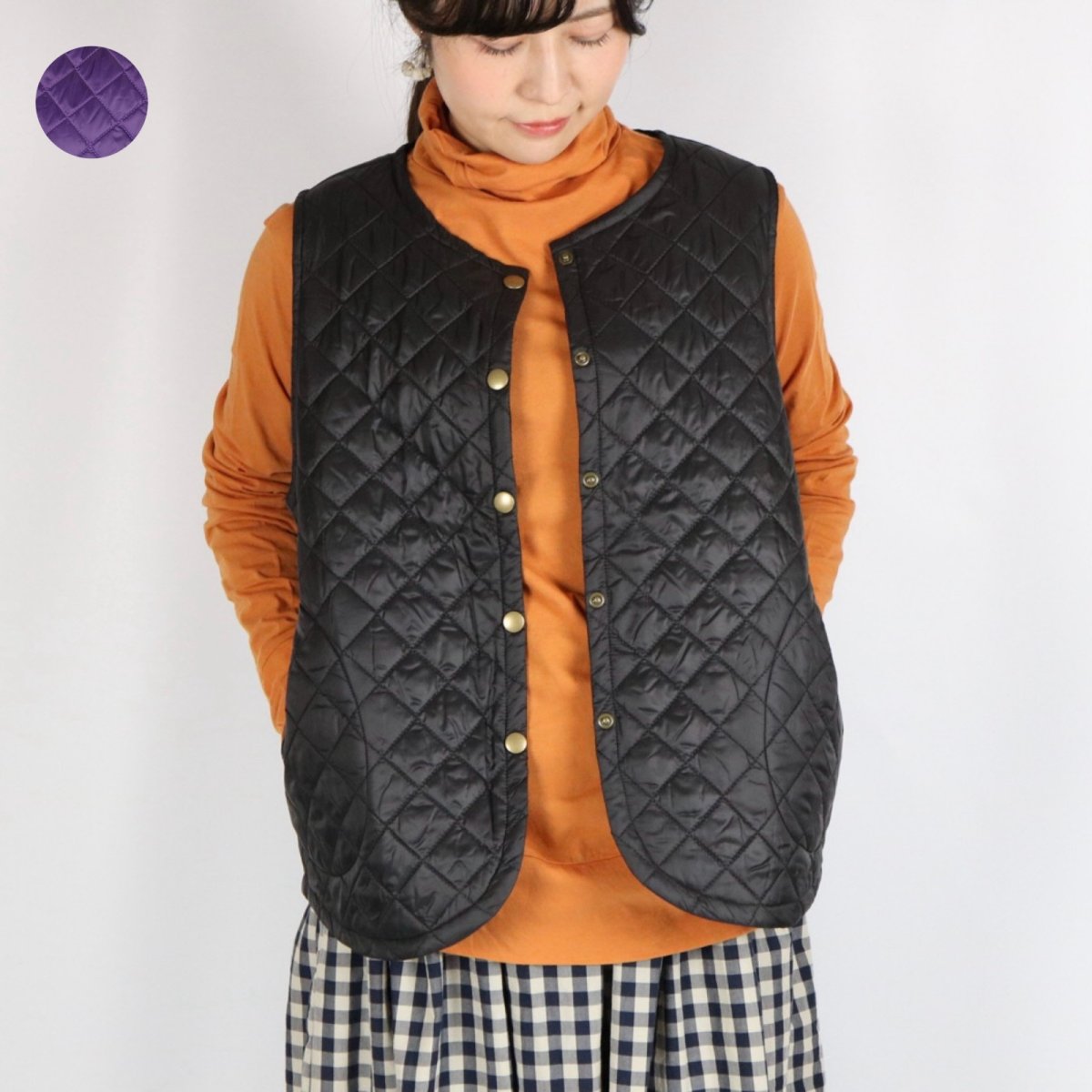 画像1: Vent d'ouest  軽量高密度タフタ×LIBERTYベスト　2色 (1)