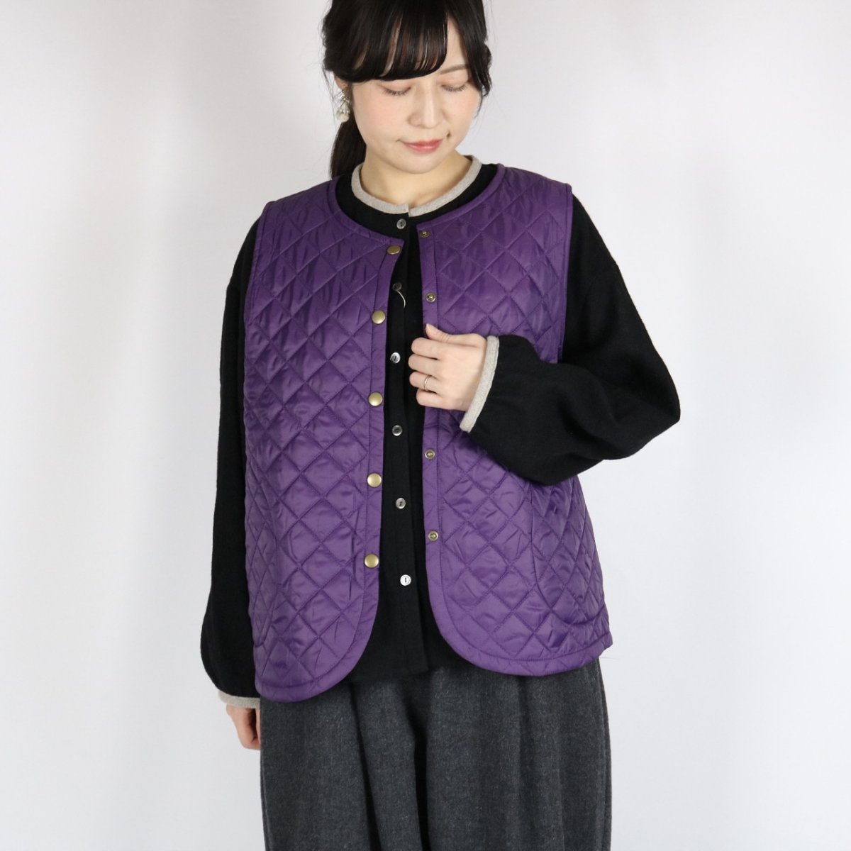 画像12: Vent d'ouest  軽量高密度タフタ×LIBERTYベスト 2色 (12)