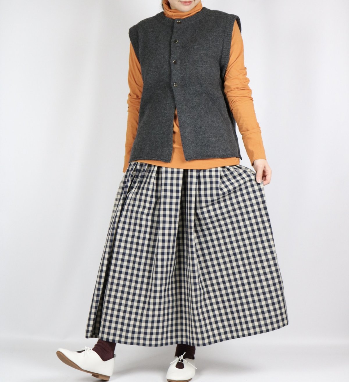 画像44: tumugu  フェザリーコットン天竺タートルネック長袖   7色 (44)