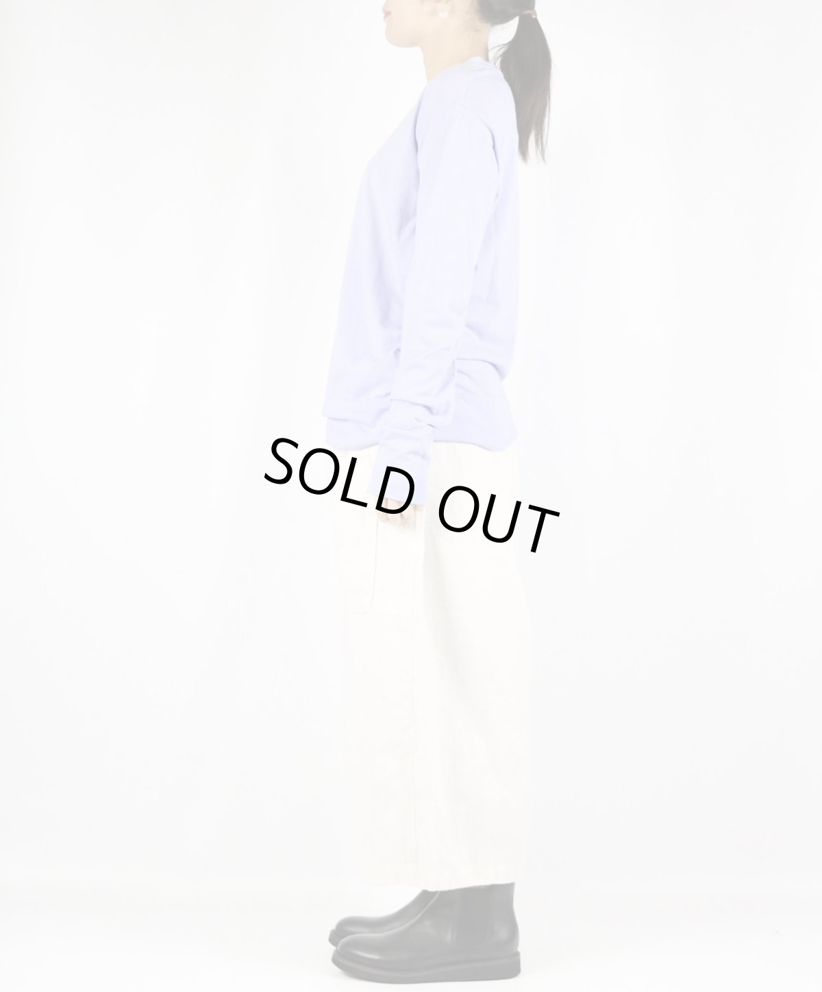 画像6: tumugu  フェザリーコットン天竺クルーネック長袖   7色 (6)